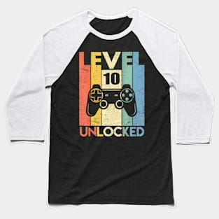 Level 10 Video 10th Birthday Baseball T-Shirt